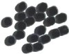 20 10x9mm Black Oval Window Beads